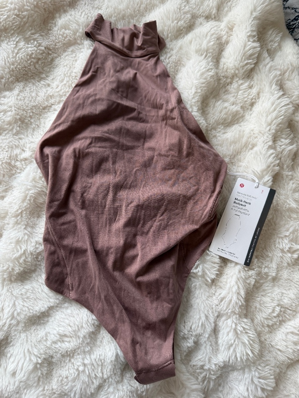 Lululemon Wundermost Ultra-Soft Nulu Mockneck Sleeveless Bodysuit Size Small